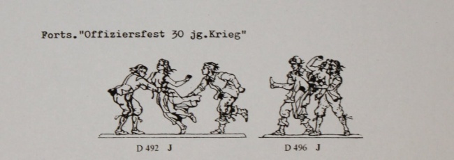 Fest der Offiziere auf einem Schloß im 30jährigen Krieg - komplette Serie -